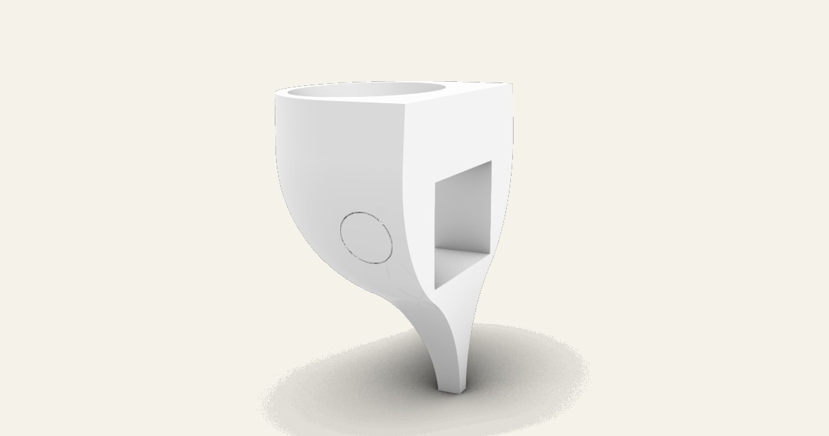 3D model — carved stone unit